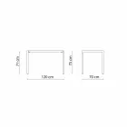 Samopoziomujący prostokątny metalowy stół zewnętrzny Made in Italy - Binda Viadurini