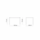 Samopoziomujący prostokątny metalowy stół zewnętrzny Made in Italy - Binda Viadurini