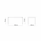 Samopoziomujący prostokątny metalowy stół zewnętrzny Made in Italy - Binda Viadurini