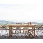 Rozkładany stół ogrodowy do 260 cm w drewnie, 8 miejsc Homemotion - Gismondo Viadurini