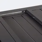 Rozkładany stół ogrodowy do 240 cm z aluminium w kolorze białym lub taupe - Franz Viadurini