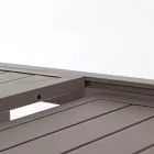 Rozkładany stół ogrodowy do 240 cm z aluminium w kolorze białym lub taupe - Franz Viadurini