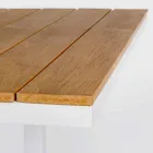 Rozkładany stół ogrodowy z białego aluminium Modern Homemotion - Sciullo Viadurini