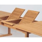 Rozkładany stół ogrodowy z drewna tekowego w różnych rozmiarach Made in Italy - Sleepy Viadurini