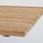 Stół ogrodowy z blatem z drewna tekowego Homemotion - Cowen Design Viadurini