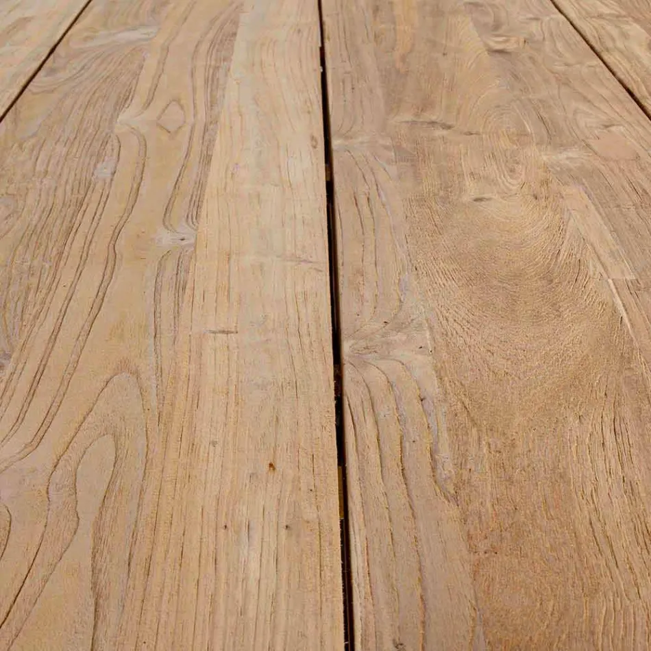 Stół ogrodowy z blatem z drewna tekowego Homemotion - Cowen Design Viadurini