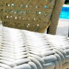 Tabela ze szklaną top ogród Romeo, ręcznie Viadurini