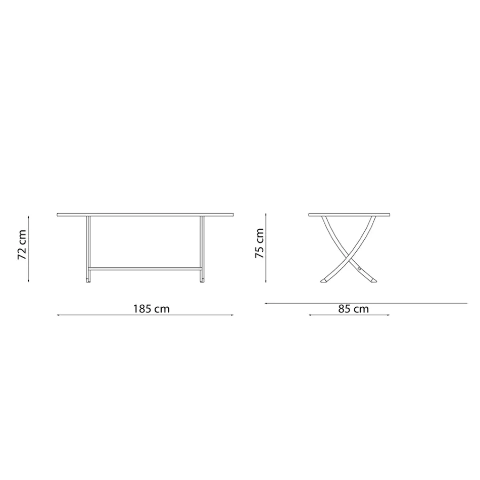 Stół ogrodowy ze stali ocynkowanej Made in Italy - Blair Viadurini