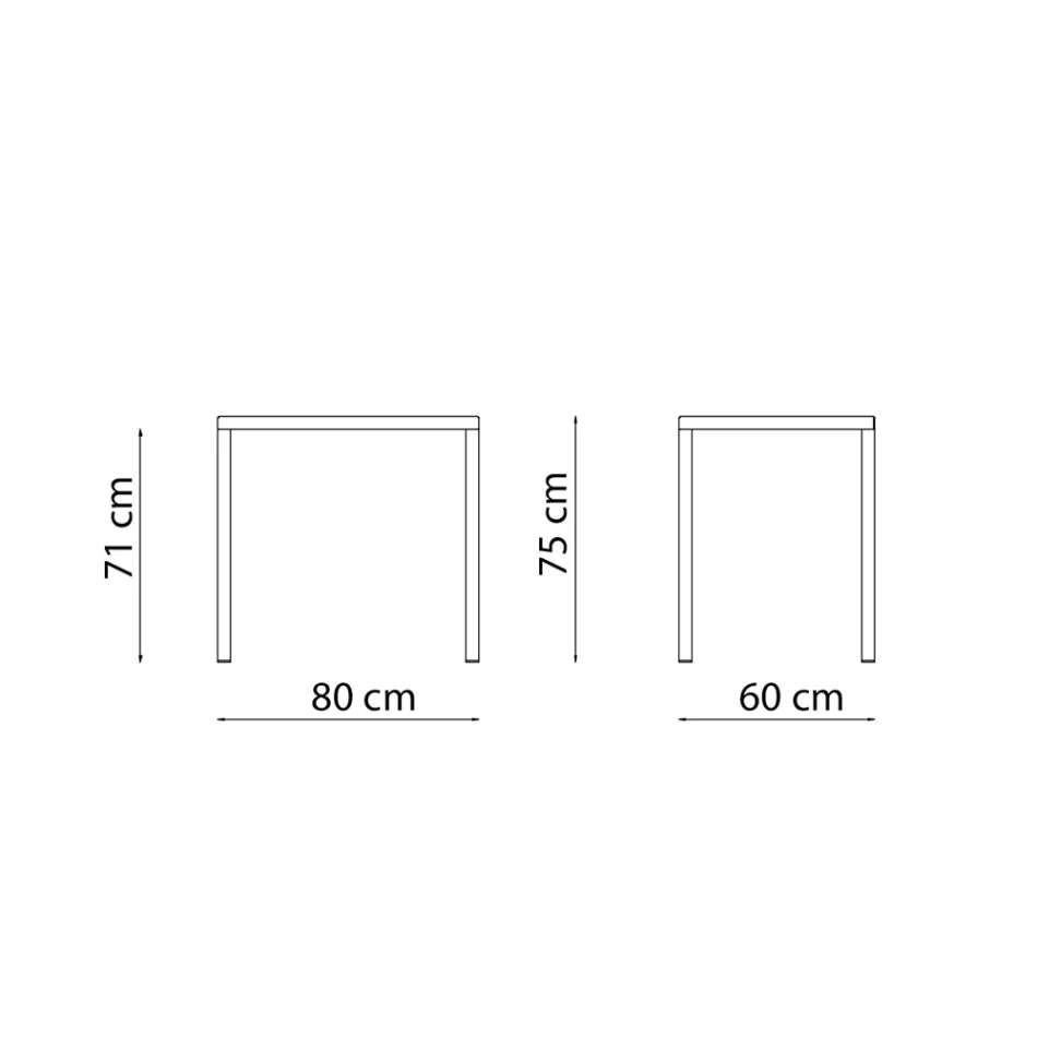 Prostokątny stół ogrodowy ze stali ocynkowanej Made in Italy - Azul Viadurini