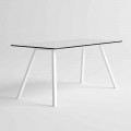 Stół ogrodowy z białego aluminium i laminatu HPL Nowoczesny design - Oceania2