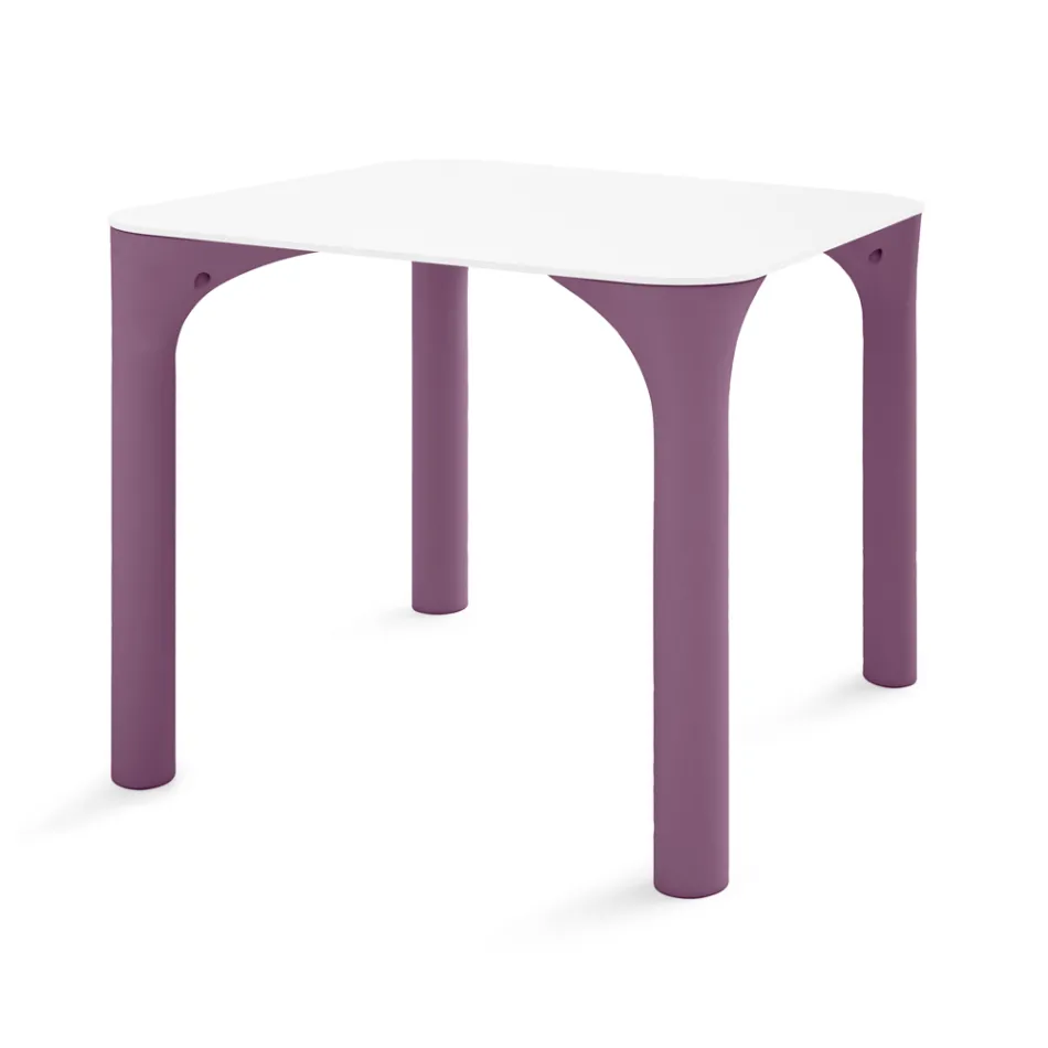 Stół ogrodowy z HPL z nogami z polietylenu Made in Italy - Glen Viadurini