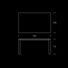 Stół ogrodowy HPL z aluminiową konstrukcją Made in Italy - Carl Viadurini