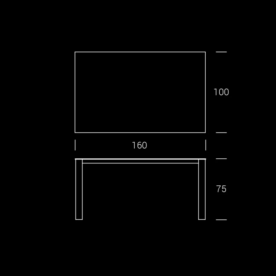 Stół ogrodowy HPL z aluminiową konstrukcją Made in Italy - Carl Viadurini