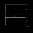 Stół ogrodowy HPL z aluminiową konstrukcją Made in Italy - Carl Viadurini