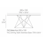 Nowoczesny stół ogrodowy z polipropylenu i stali nierdzewnej Faz Vondom Viadurini