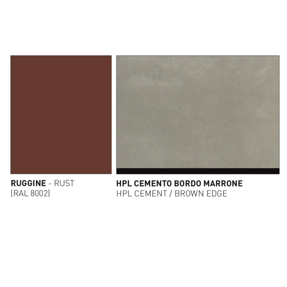 Kolorowy stół ogrodowy Hpl Top Made in Italy - Emma by Varaschin Viadurini