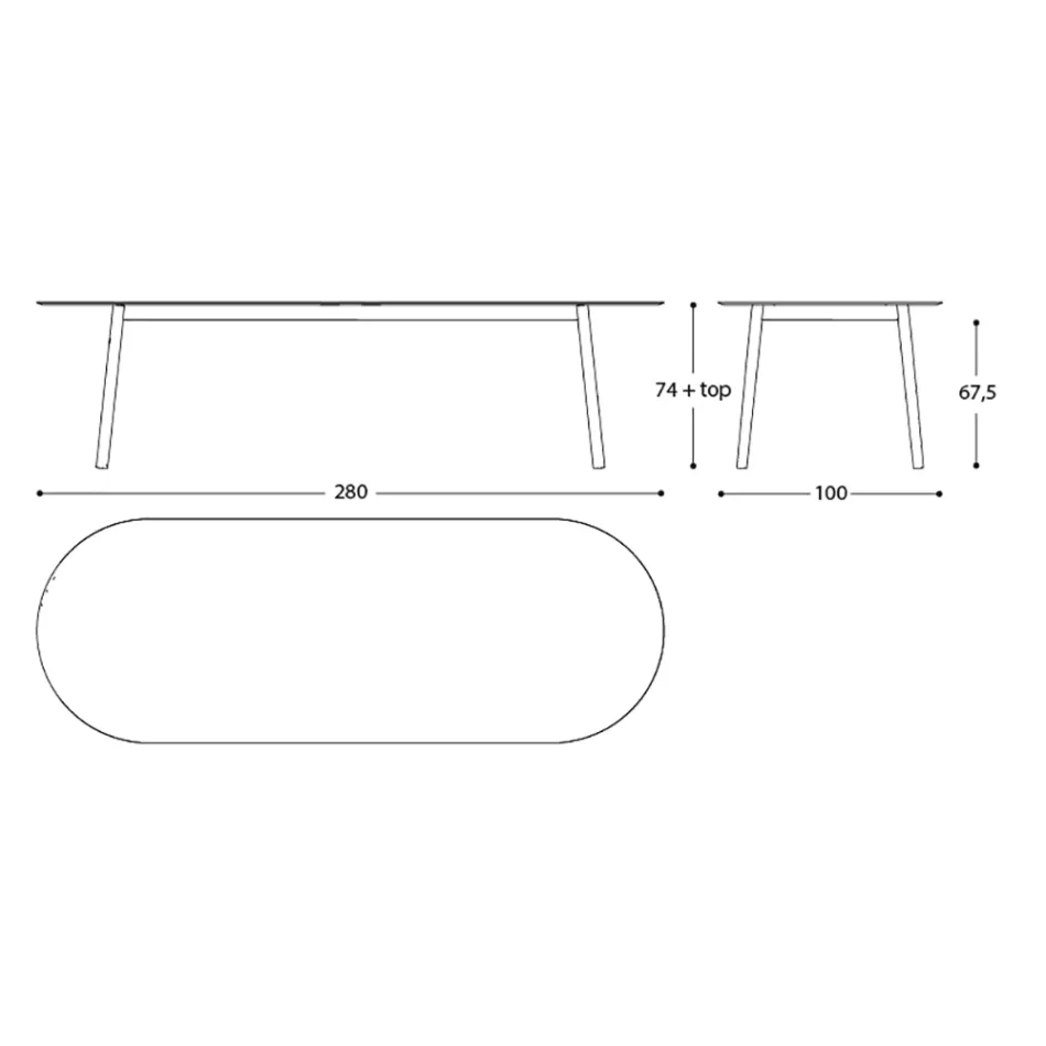 Kolorowy stół ogrodowy Hpl Top Made in Italy - Emma by Varaschin Viadurini