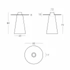 Szkło polietylenowe ze szkła stołowego Bright Indoor Table Slide Peak (H80) wyprodukowane we Włoszech Viadurini