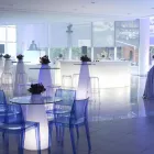 Szkło polietylenowe ze szkła stołowego Bright Indoor Table Slide Peak (H80) wyprodukowane we Włoszech Viadurini