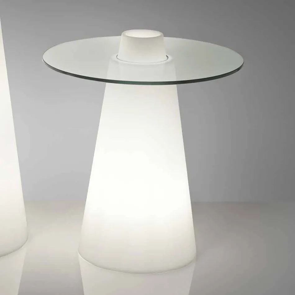 Szkło polietylenowe ze szkła stołowego Bright Indoor Table Slide Peak (H80) wyprodukowane we Włoszech Viadurini