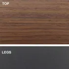 Stół do jadalni w kształcie beczki z fornirowanym blatem Made in Italy - Settimmio Viadurini