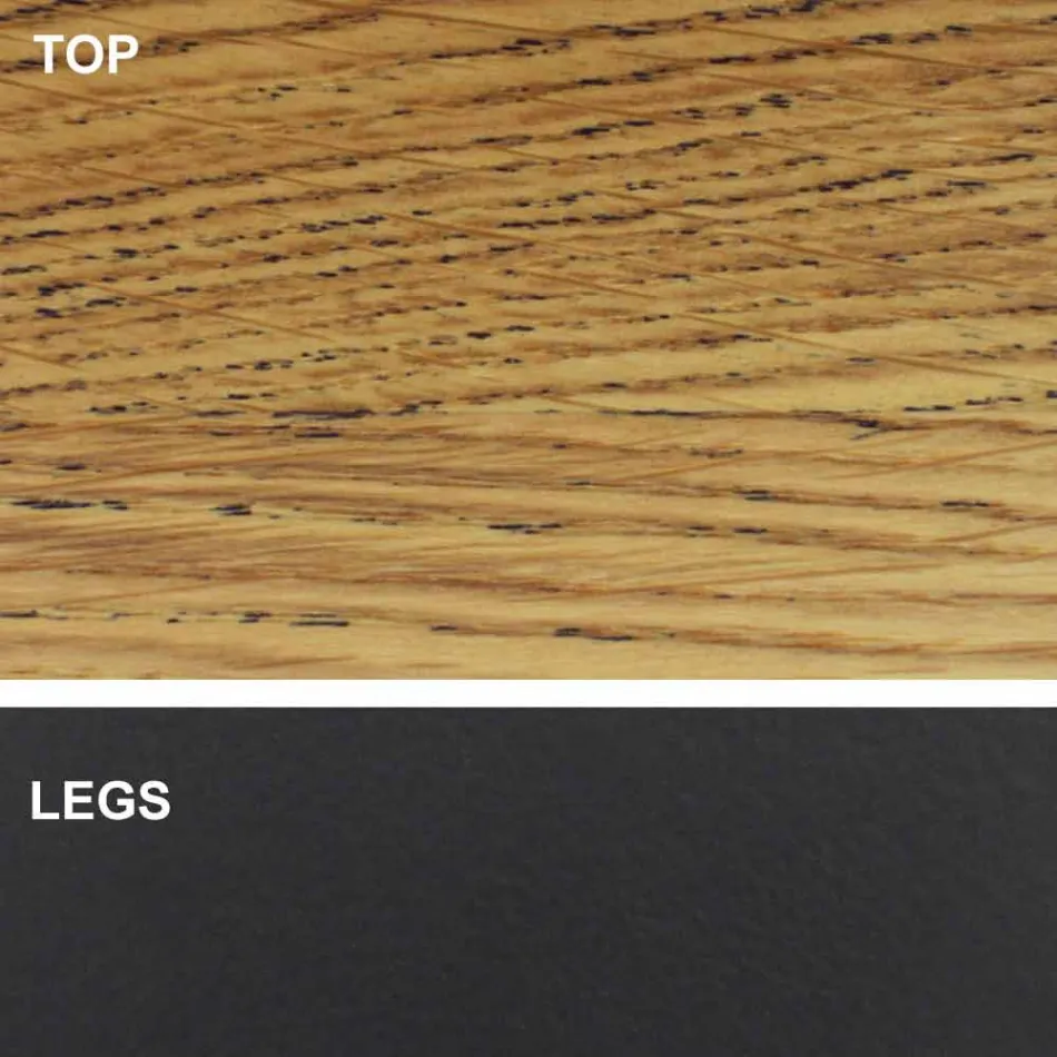 Stół do jadalni w kształcie beczki z fornirowanym blatem Made in Italy - Settimmio Viadurini