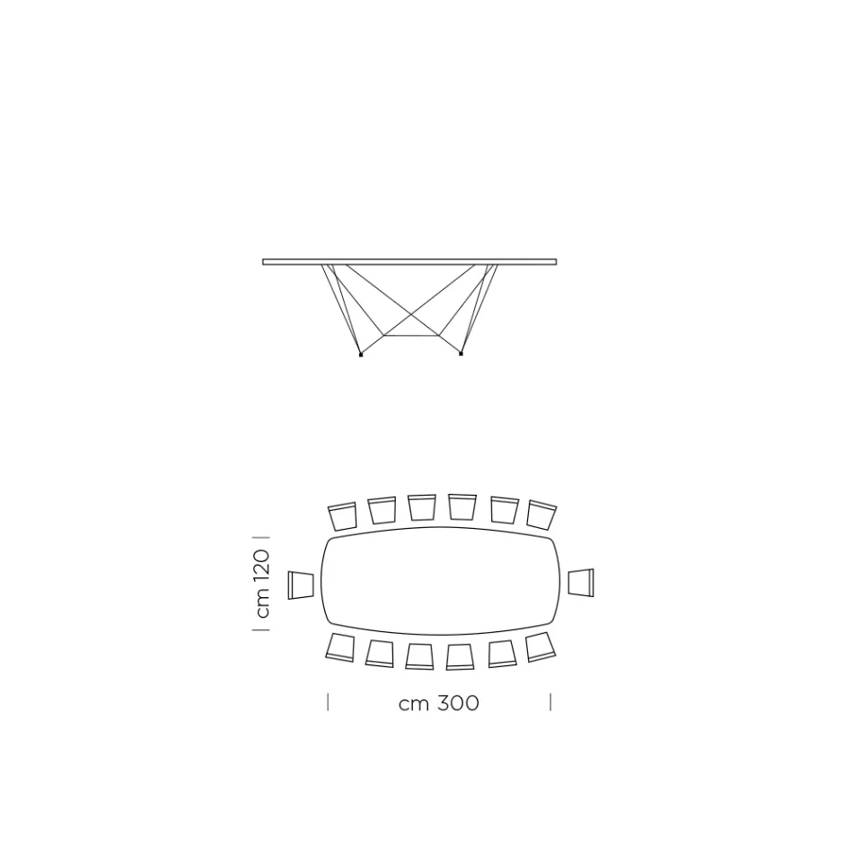 Ceramiczny stół do jadalni w beczce Made in Italy - Ezzellino Viadurini