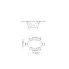 Ceramiczny stół do jadalni w beczce Made in Italy - Ezzellino Viadurini