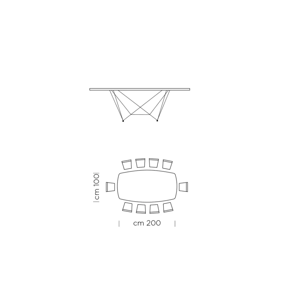 Ceramiczny stół do jadalni w beczce Made in Italy - Ezzellino Viadurini
