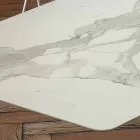 Stół do jadalni z beczki z laminatu i syntetycznego marmuru Made in Italy - Brontolo Viadurini