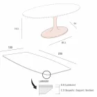 Stół do jadalni z beczki z laminatu i syntetycznego marmuru Made in Italy - Brontolo Viadurini