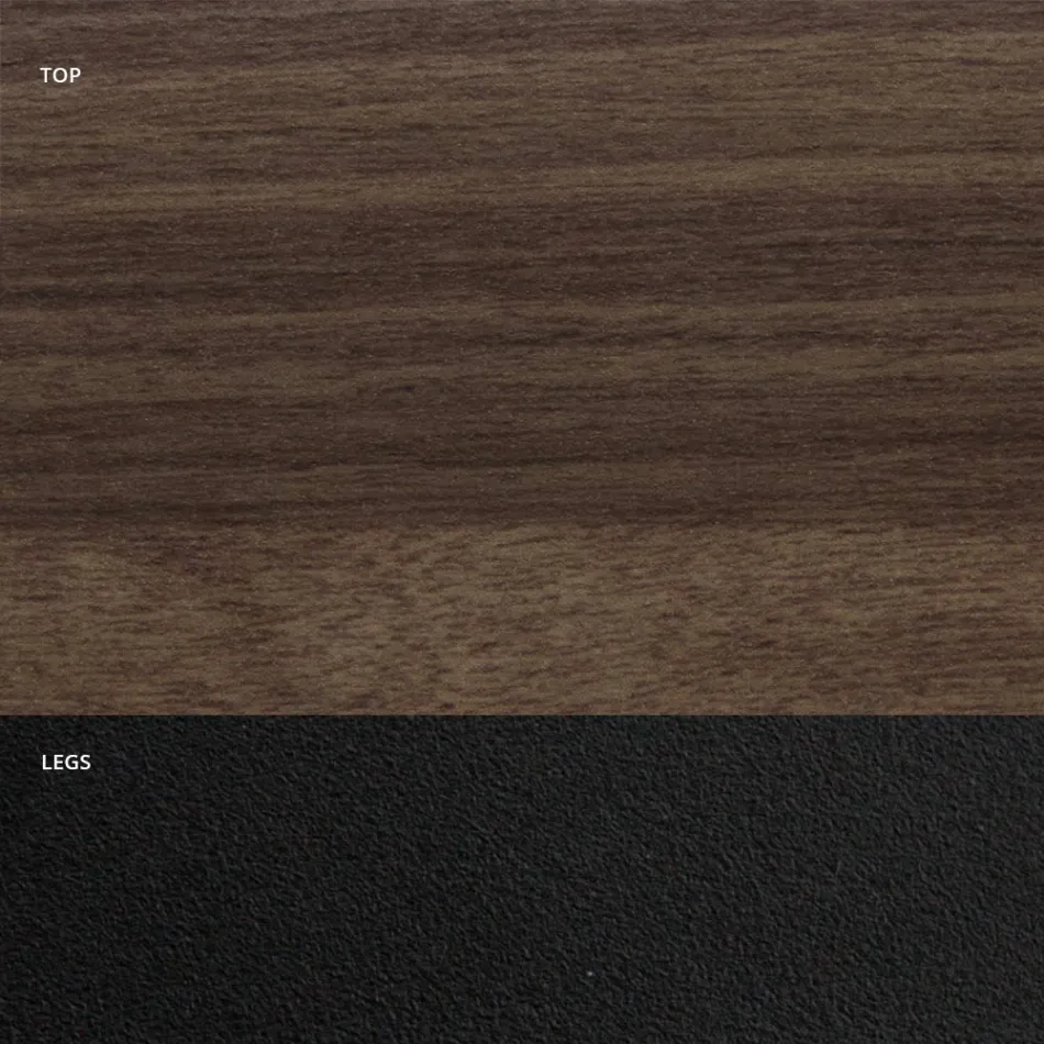 Stół do jadalni w kształcie beczki z laminatu imitującego drewno Made in Italy - Cave Viadurini