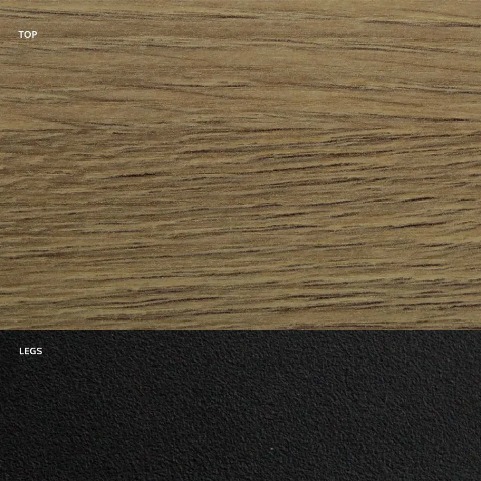 Stół do jadalni w kształcie beczki z laminatu imitującego drewno Made in Italy - Cave Viadurini