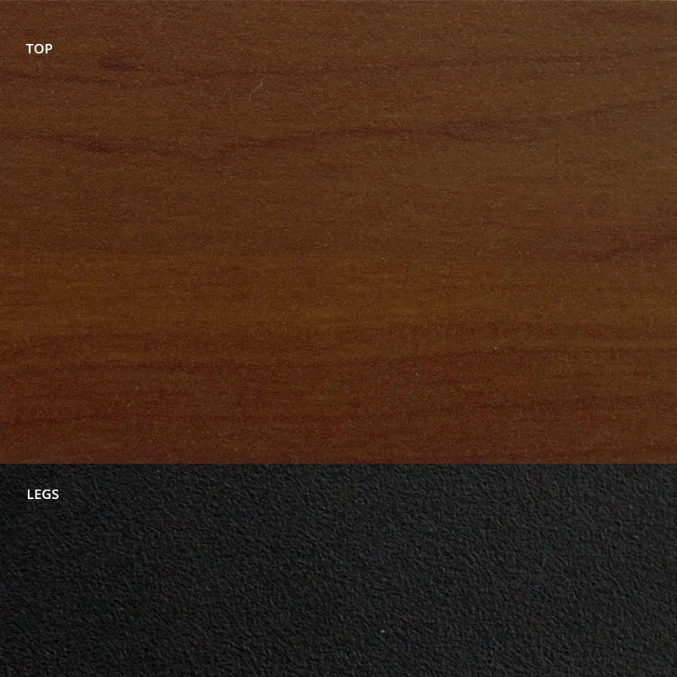 Stół do jadalni w kształcie beczki z laminatu imitującego drewno Made in Italy - Cave Viadurini