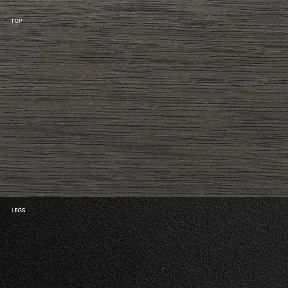 Stół do jadalni w kształcie beczki z laminatu imitującego drewno Made in Italy - Cave Viadurini