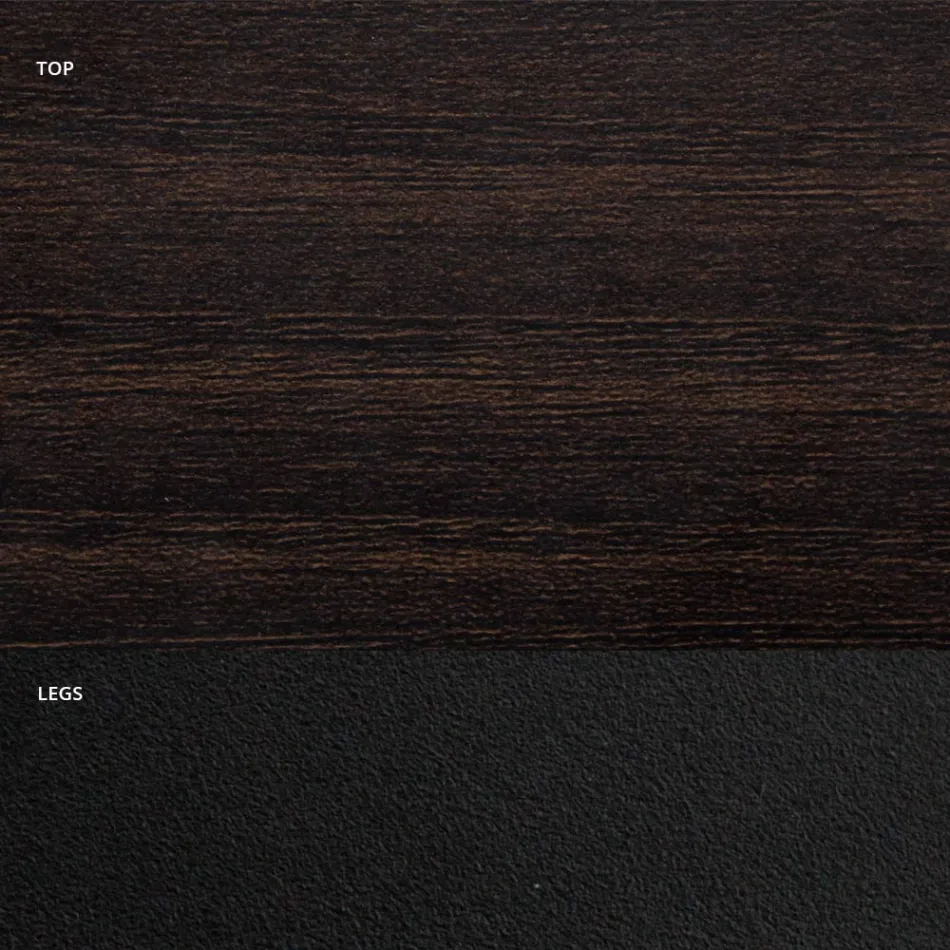 Stół do jadalni w kształcie beczki z laminatu imitującego drewno Made in Italy - Cave Viadurini