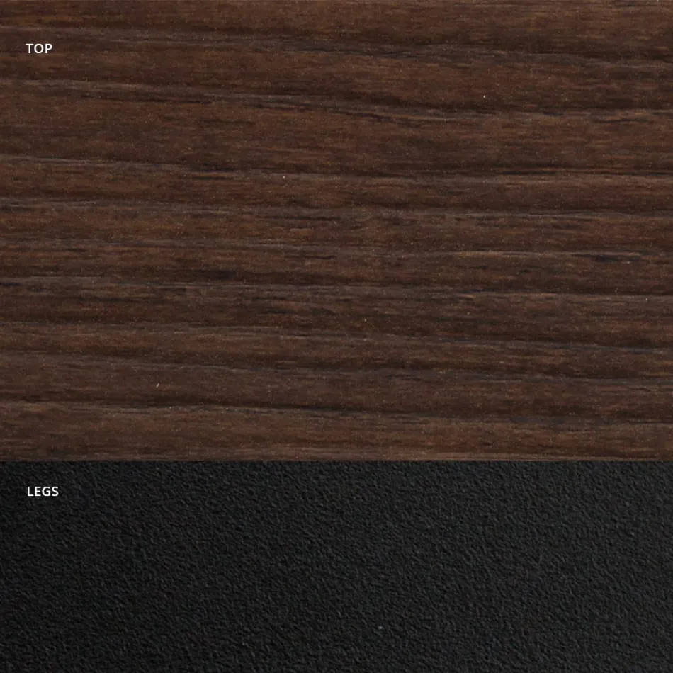 Stół do jadalni w kształcie beczki z laminatu imitującego drewno Made in Italy - Cave Viadurini