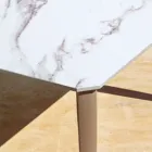 Rozkładany stół do jadalni na zewnątrz 318 cm z aluminium i kamionki - Filomena Viadurini