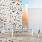 Rozkładany stół do jadalni na zewnątrz 318 cm z aluminium i kamionki - Filomena Viadurini