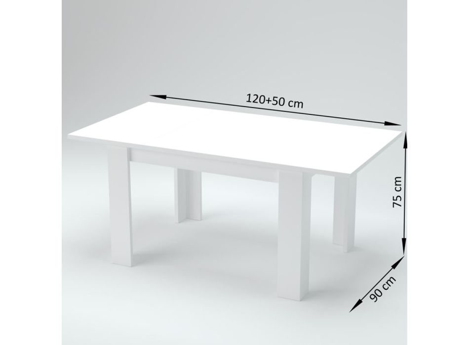Stół do jadalni rozkładany do 170 cm Design z ekologicznego drewna - Perro Viadurini