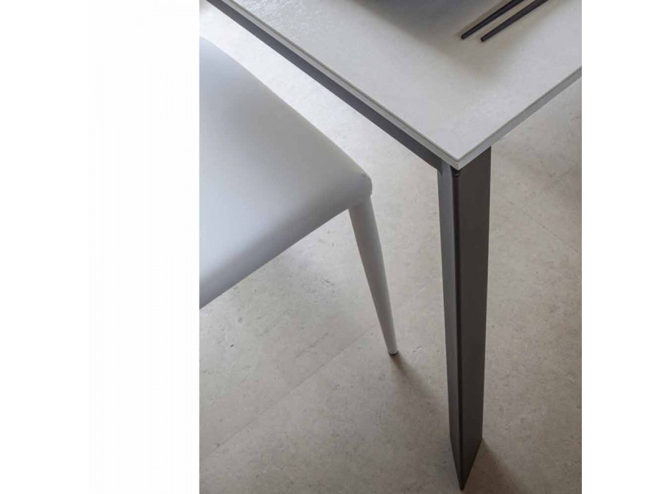 Stół rozkładany do 180 cm z ceramiki Made in Italy - Pitagora Viadurini