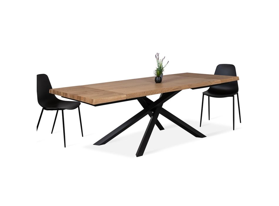 Stół rozkładany do 240 cm z drewna dębowego Made in Italy - Persico Viadurini