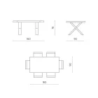 Stół do jadalni rozkładany do 260 cm Nowoczesny efekt betonu - Lenova Viadurini