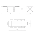 Stół do jadalni rozkładany do 260 cm z efektem drewna Made in Italy - Lenova Viadurini