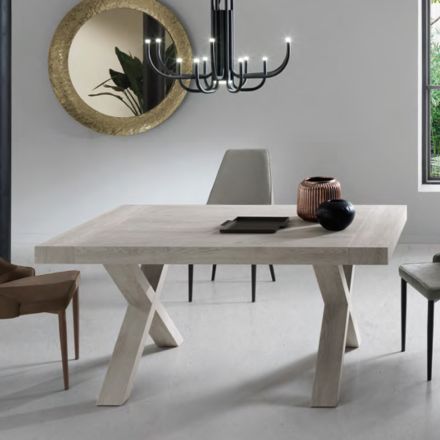 Stół do jadalni rozkładany do 260 cm z efektem drewna Made in Italy - Lenova Viadurini