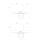 Rozkładany stół do jadalni do 298 cm z ceramiki i metalu Made in Italy - słonecznik Viadurini