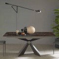 Rozkładany Stół do Jadalni 298 cm z Blatem Metalowo- Ceramicznym - Anaconda