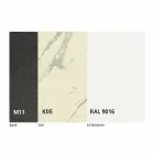 Stół Rozkładany do 298 cm w Blacie Metalowym i Ceramicznym - Anaconda Viadurini