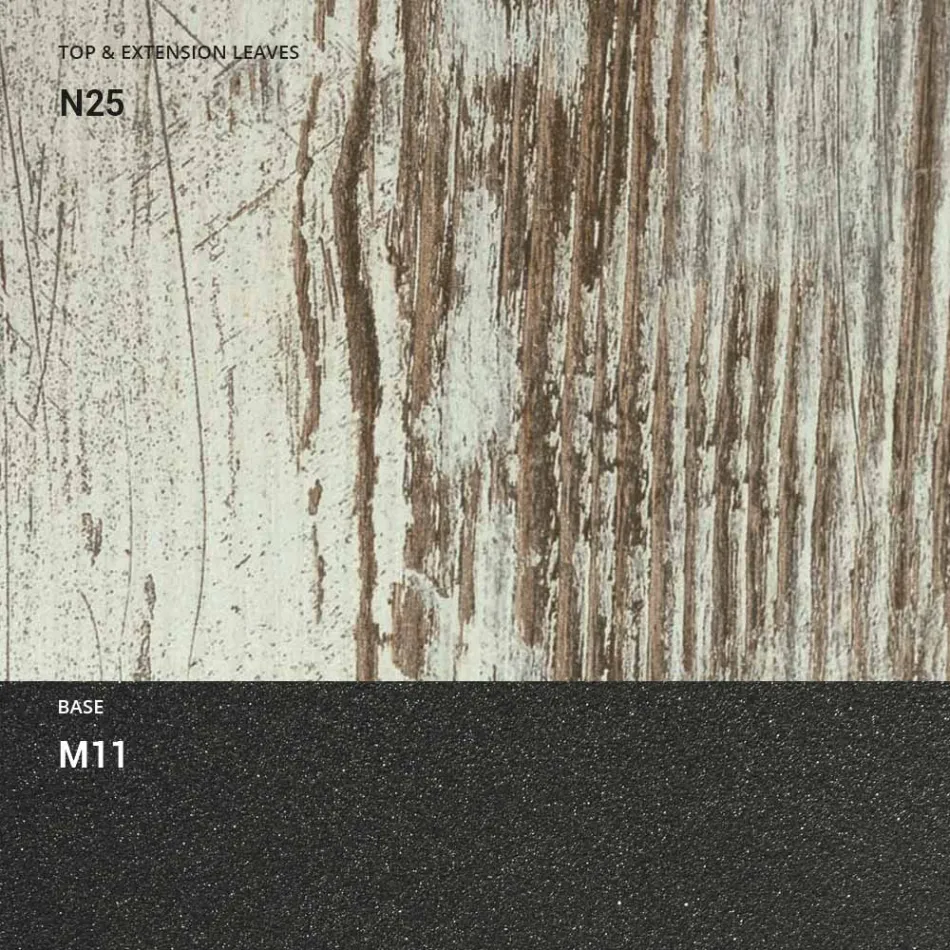 Stół rozkładany do 298 cm z melaminy Made in Italy - Fedemo Viadurini