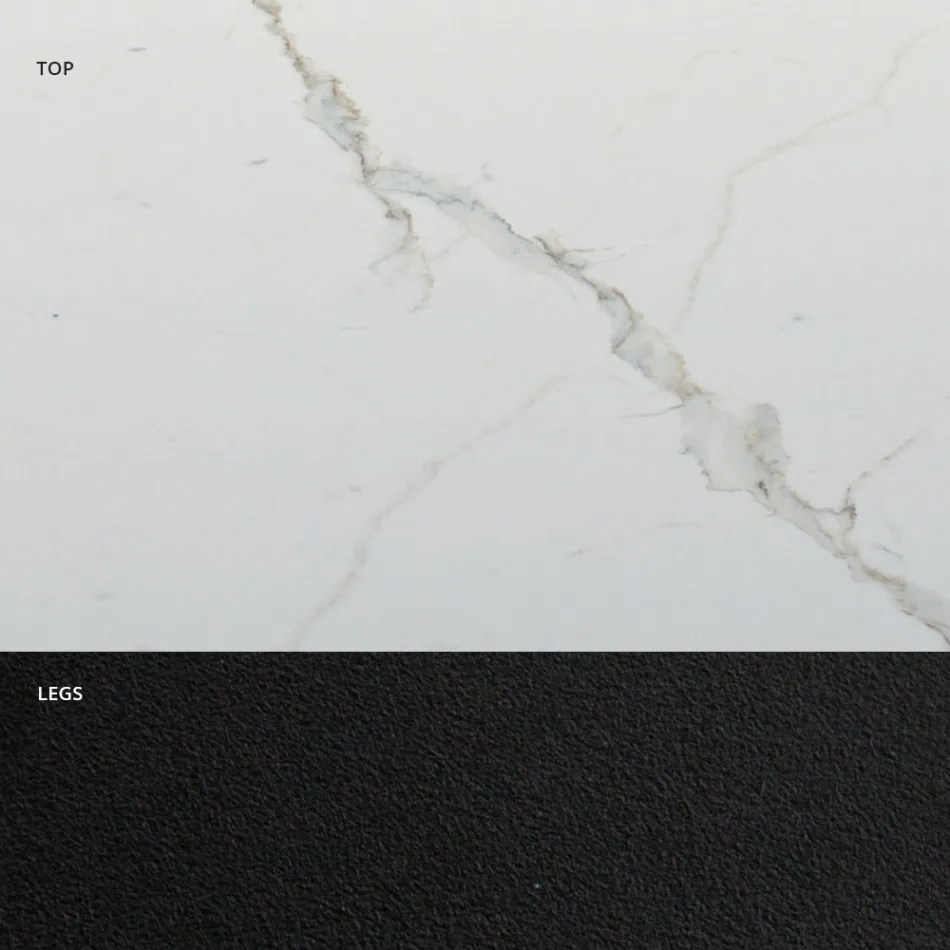 Rozkładany stół do jadalni do 300 cm z Hypermarble Made in Italy - Grotta Viadurini